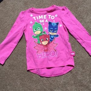 PJ Masks Girls pink 4T long sleeve T-shirt